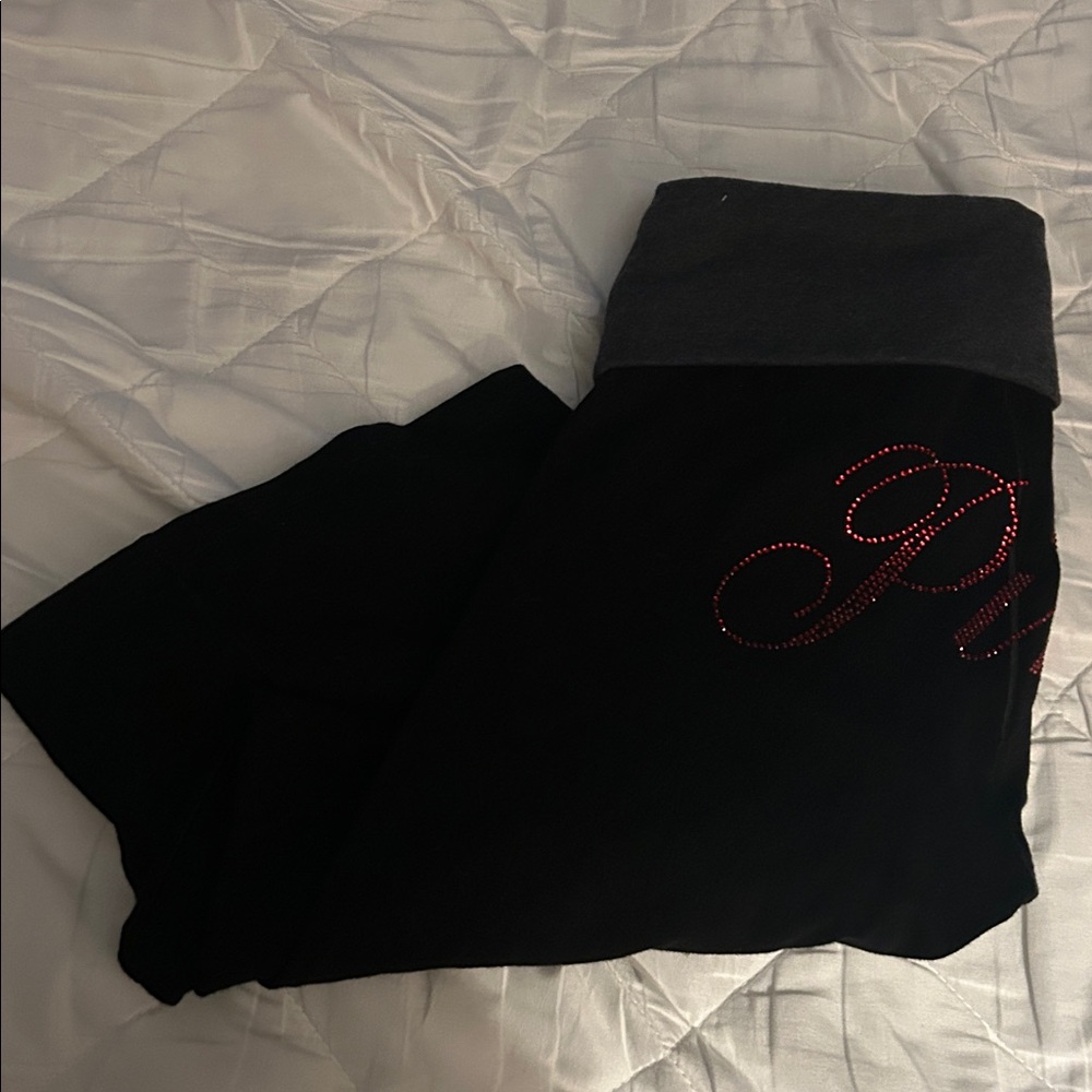 Victorias Secret All Day Cotton Foldover Flare Leggings - Picture 2 of 3